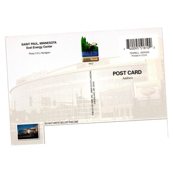 Saint Paul Minnesota Xcel Energy Center Hockey Team Theme Postcard Collectible - Picture 2 of 2
